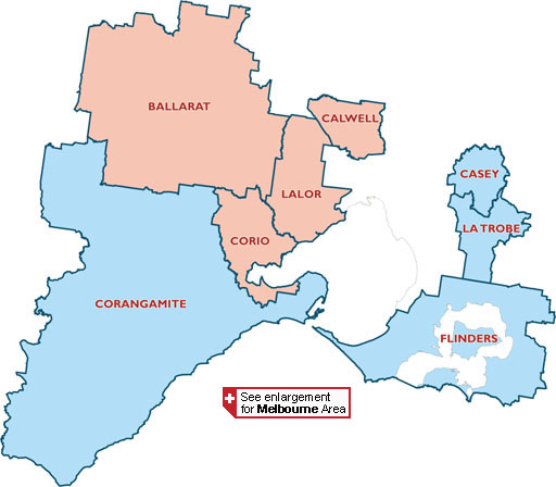 map of Melbourne surrounds