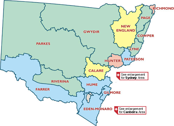 map of NSW