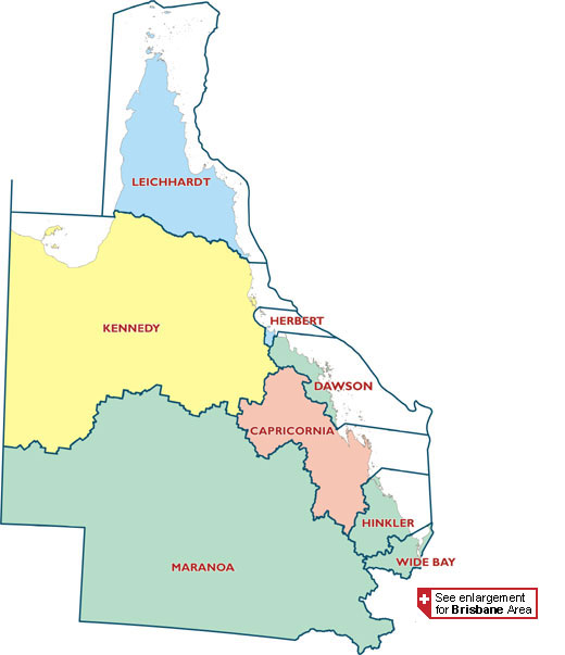 map of Queensland